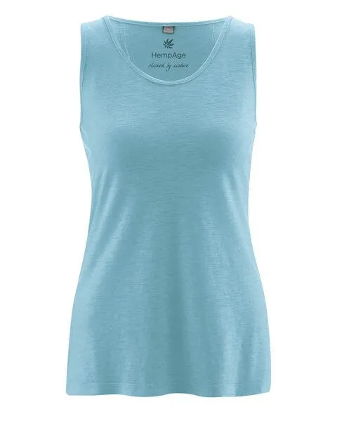 HempAge HempAge Lockeres Tank-Top Hanf/Biobaumwolle, Wave (blau), – Produktbild 3 von 4