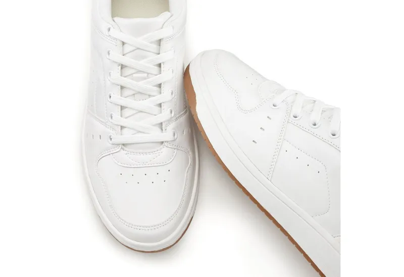 AUTHENTIC LE JOGGER AUTHENTIC LE JOGGER Schnürhalbschuh, Freizeitschuh, Schnürschuh, Turnschuh Sneaker im modischen Casual-Look VEGAN, Weiß, – Produktbild 1 von 5
