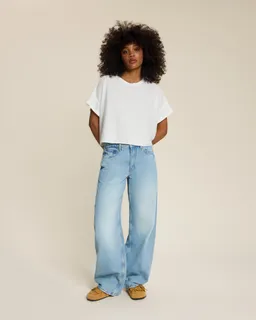 Kuyichi Kuyichi Damen vegan Jeans Lucy Loose Revintaged Blau – Produktbild 1 von 1