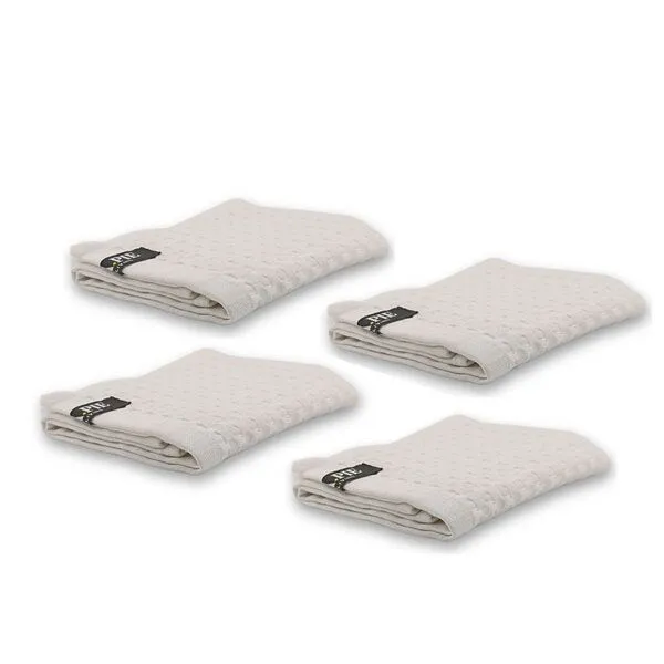 AGA.PIE AGA.PIE Waschlappen-Set aus Lyocell aus Bambuscellulose mit Bio-Baumwolle - 30x30 cm - 4 Stk., Weiß, – Produktbild 4 von 4