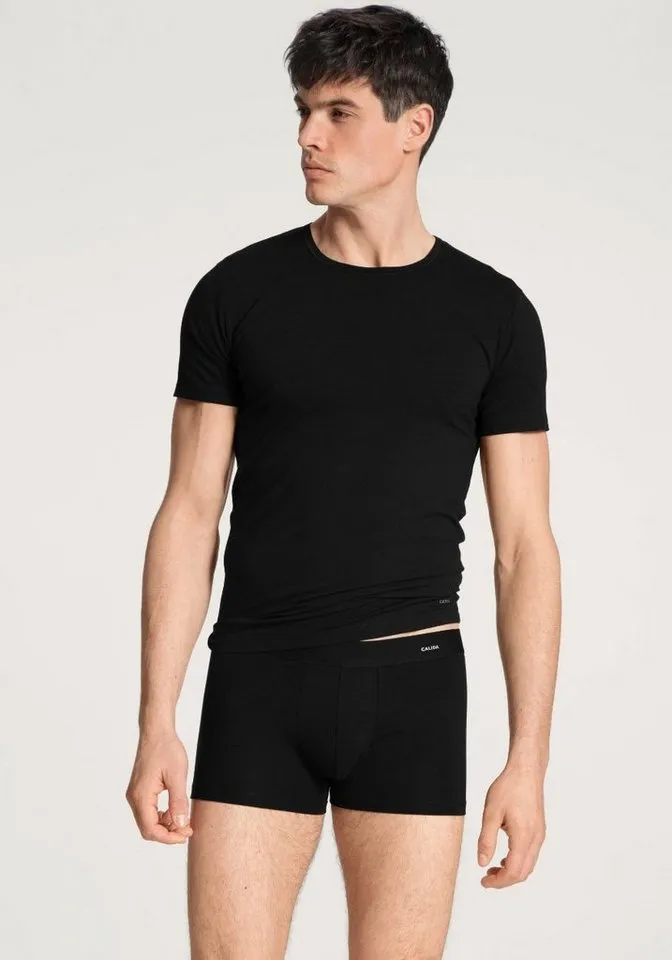 CALIDA CALIDA Boxershorts Cotton Code Komfortbund, Baumwoll-Mix, elastisch, ohne Eingriff, Schwarz, – Produktbild 4 von 5