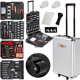 Casaria® Casaria Deuba Werkzeugkoffer Trolley 50 x 37 x 23cm 899 tlg silber – Produktbild 1 von 1