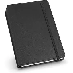 hi!dea™ MORIAH. A5 Notizbuch aus PU mit linierten Blättern, Schwarz, Schwarz, – Produktbild 1 von 1