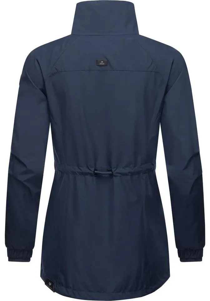 ragwear ragwear Outdoorjacke Tacy wasserdichte Damen Übergangsjacke mit hohem Kragen, Blau, – Produktbild 4 von 5