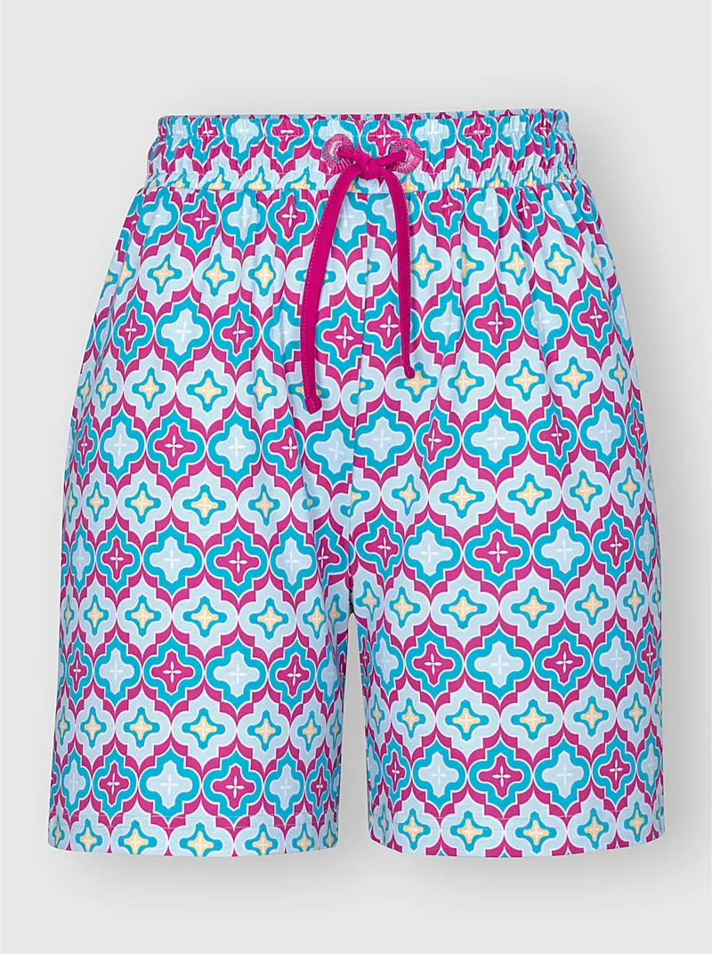 wäschepur Shorty magenta-mint-bedruckt, Magenta-mint-bedruckt, – Produktbild 1 von 2
