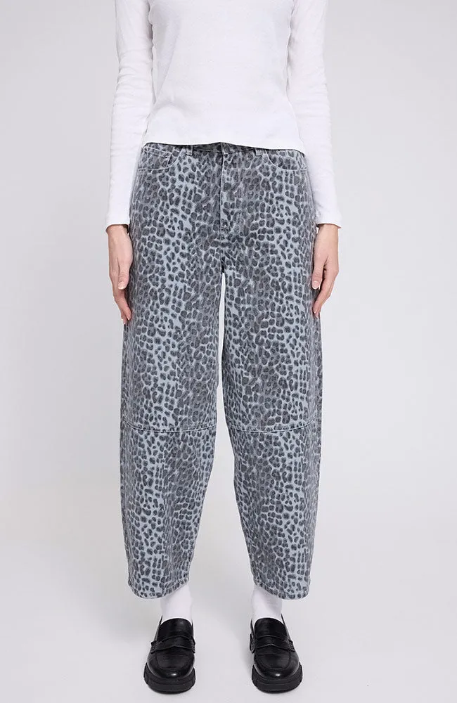 Mazine Mazine Damen vegan Jeans Im Barrel Bedruckt Grau, Grau, – Produktbild 1 von 1