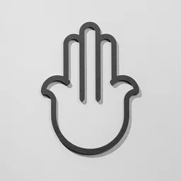 Fyngers Fyngers Wanddekoration gefräst aus Valchromat Hamsa – Produktbild 1 von 1