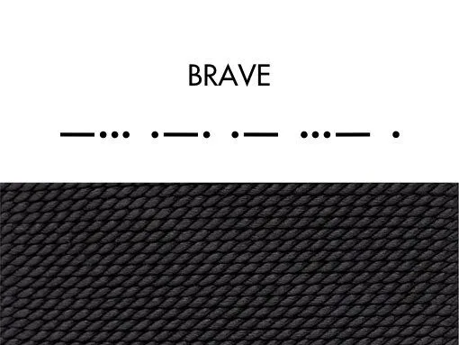 renna deluxe renna deluxe Morse-Code Armband aus Sterling Silber, Schwarz, – Produktbild 7 von 8