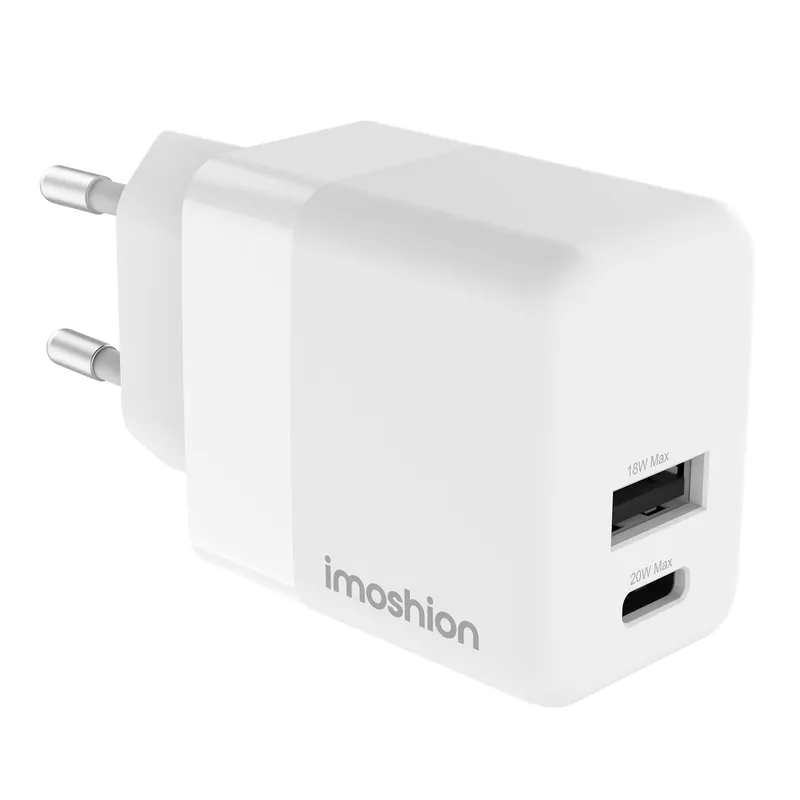 imoshion imoshion Wandladegerät - Ladegerät - USB-C- und USB-Anschluss - Power Delivery - 20 Watt, Weiß, – Produktbild 1 von 1