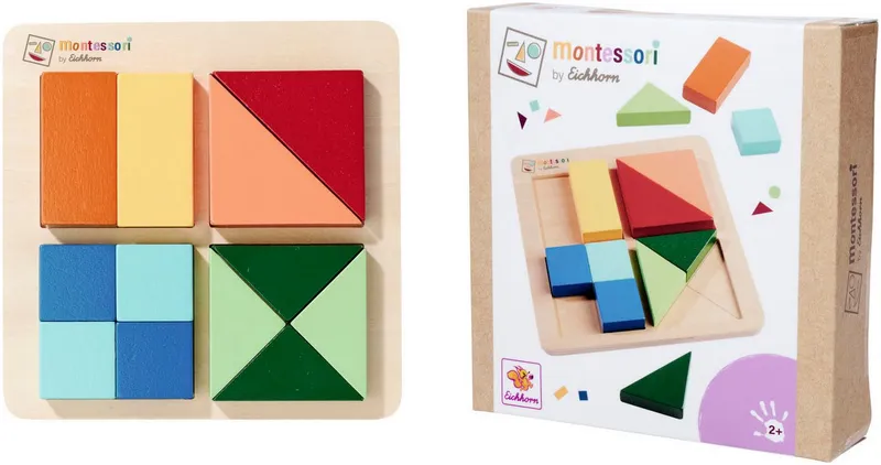 eichhorn eichhorn Puzzle Montessori Formenpuzzle, 12 Puzzleteile, Bunt, – Produktbild 2 von 5