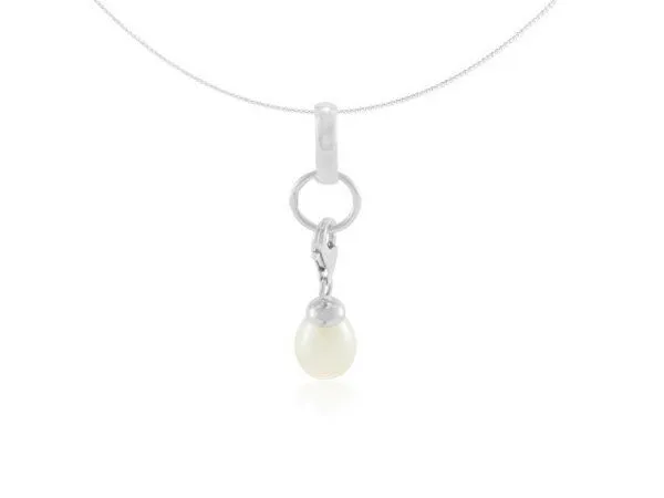 pakilia pakilia Silber Kette Schlichte Charm Carrier – Produktbild 1 von 2