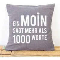 Bow Hummingbird Bow & Hummingbird Kissenbezug "Ein Moin sagt mehr ..." – Produktbild 1 von 1
