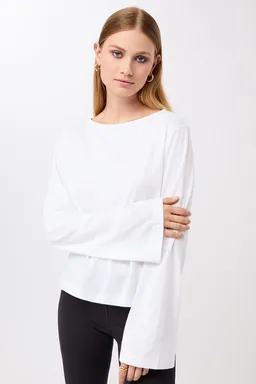 mandala MANDALA Damen vegan Longsleeve Iconic White – Produktbild 1 von 1