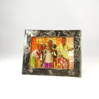 Moogoo Creative Africa Moogoo Creative Africa Bilderrahmen 13x18 cm aus recycelten Ölfässern | verschiedene Farben | Industrial Design Upcycling, Schwarz, – Produktbild 1 von 1