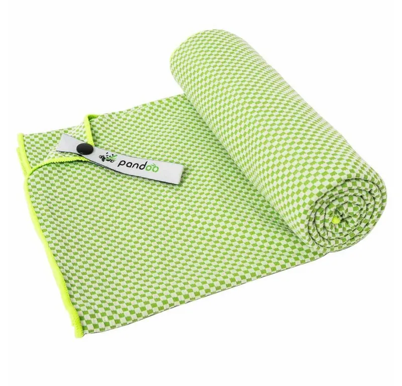 pandoo pandoo Reisehandtuch Reisehandtuch mit Bambus Aktivkohlefasern, Grün, – Produktbild 3 von 5