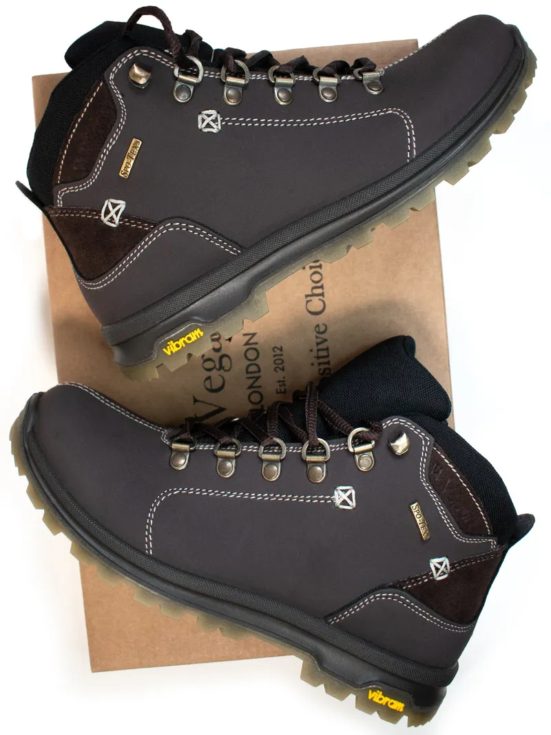 Will's Vegan Store Will's Vegan Store Herren vegan Herren Wvsport Corvara Trek Stiefel Dunkelbraun, Dunkelbraun, – Produktbild 2 von 2