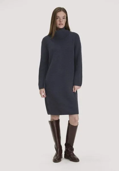 hessnatur hessnatur Strickkleid Relaxed aus reiner Bio-Baumwolle, Marine, – Produktbild 1 von 4