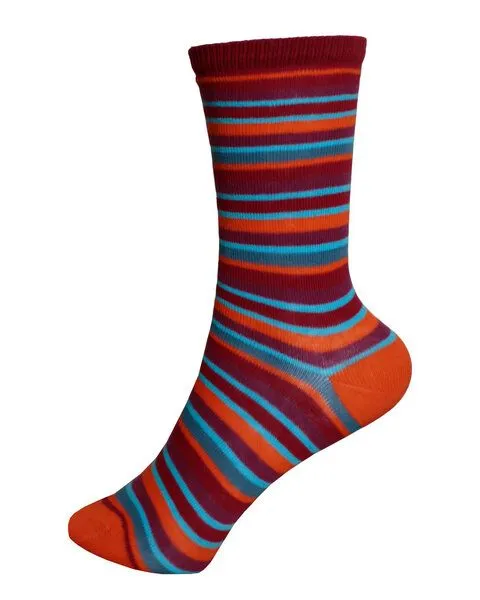 Leela Cotton Leela Cotton Kids Socken Bio Baumwolle Elasthan, Navy-sand geringelt, – Produktbild 2 von 3