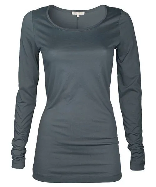 Alma & Lovis Alma & Lovis Langarmshirt aus 100% Bio-Baumwoll-Jersey (kbA) | Pure Shirt, Dunkelgrün, – Produktbild 1 von 1