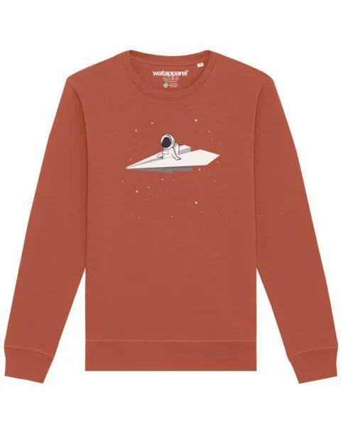 watapparel watapparel Sweatshirt Unisex Fly me to the moon, Heritage brown, – Produktbild 1 von 3