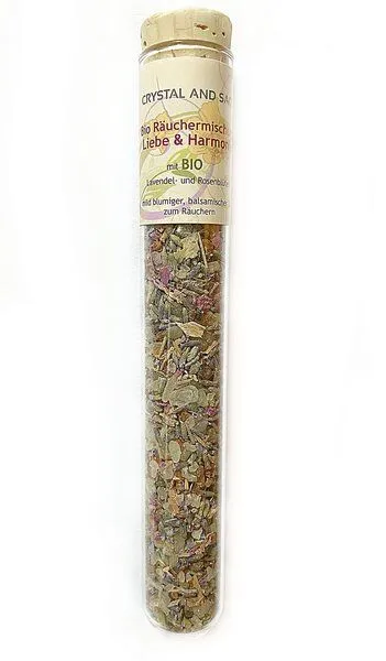 Crystal and Sage Crystal and Sage Bio Räuchermischung Liebe und Harmonie mit Lavendel und Rosenblüten – Produktbild 2 von 2