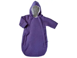 HANS NATUR Fußsack Kinderwagen mit Kapuze Bio Schurwoll-Walk lila Gr.50/56 – Produktbild 1 von 1