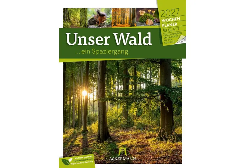 Ackermann Wandkalender Unser Wald Wochenplaner Kalender 2027 – Produktbild 1 von 5