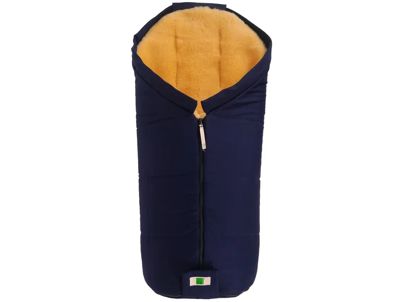 Kaiser Naturfellprodukte Kaiser Naturfellprodukte Fußsack Kinderwagen Lammfell "IGLU" medizinisch gegerbt Länge 98 cm, Breite 45 cm (6-36 Monate), Blau, – Produktbild 1 von 1