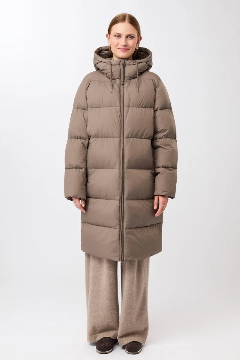 LangerChen LangerChen Damen vegan Mantel Lightweight Quilted Concrete, Beige, – Produktbild 1 von 2