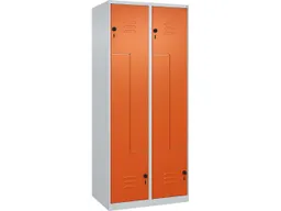 C+P C+P Z-Spind Classic PLUS, 4 Fächer, 1850x800x500mm, Lichtgrau/Reinorange – Produktbild 1 von 1