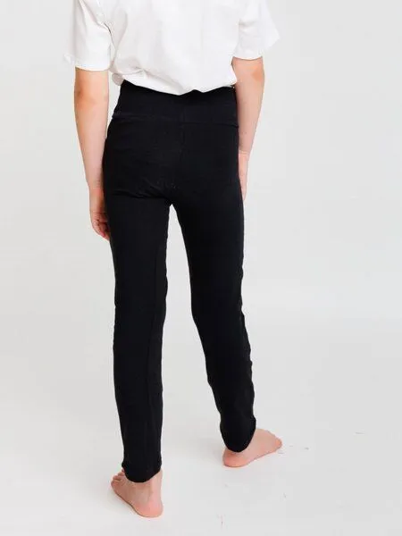 Babbily Babbily Sport Leggings aus Bio-Baumwolle - verstärkte Knie, Schwarz, – Produktbild 2 von 4