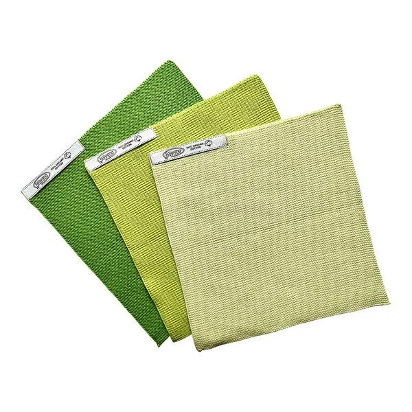 Solwang Design Solwang Design 3er-Set Spültücher aus 100% Biobaumwolle, Hell-grün kombi, – Produktbild 2 von 2