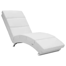 Casaria® Relaxliege London Weiß Kunstleder – Produktbild 1 von 1