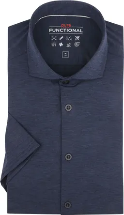 Pure Pure Kurzarmhemd The Functional Shirt Navy - Größe 42 (L) – Produktbild 1 von 1