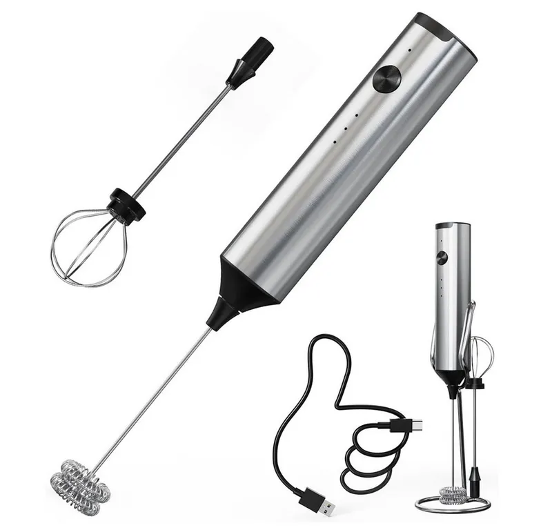 TUWENA Milchaufschäumer Milchaufschäumer Stab elektrisch, USB-C Wiederaufladbarer Aufschäumer – Produktbild 1 von 5
