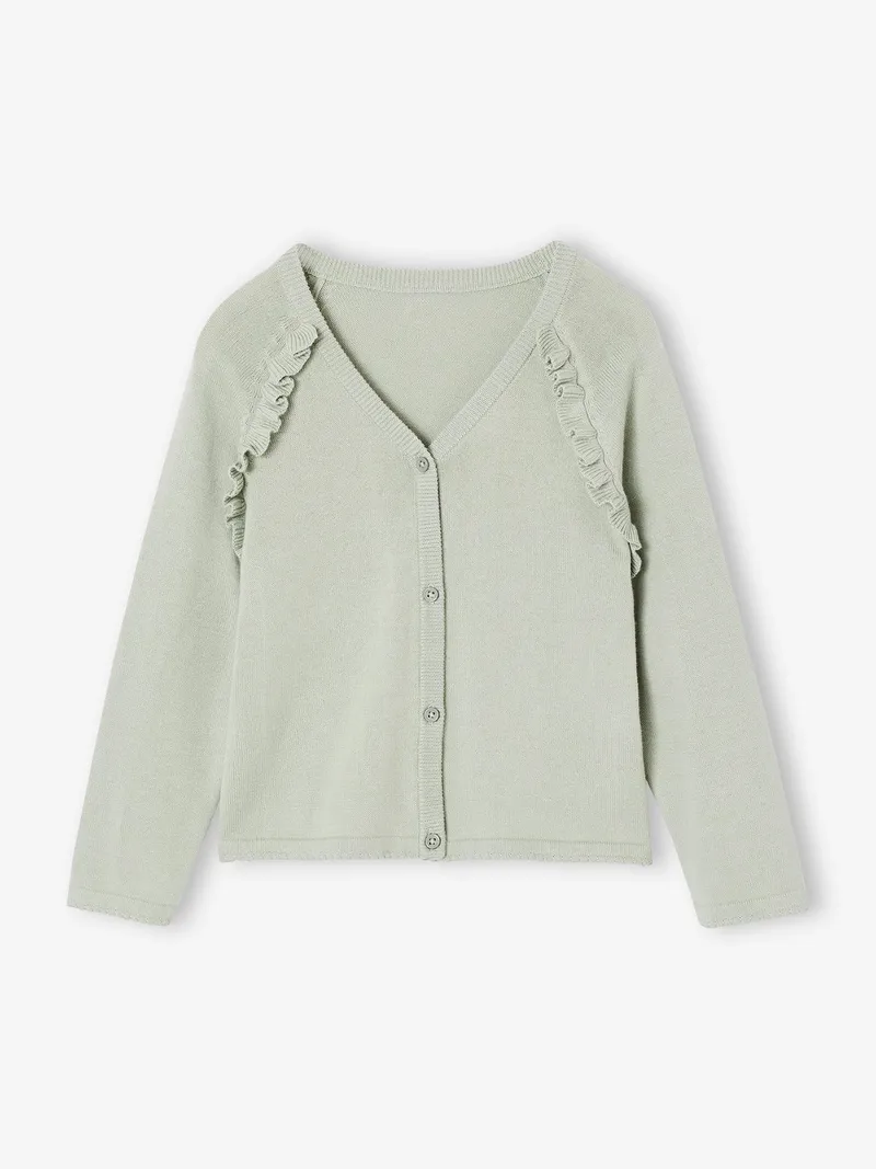 Vertbaudet Festliche Mädchen Strickjacke, Grün, – Produktbild 1 von 3