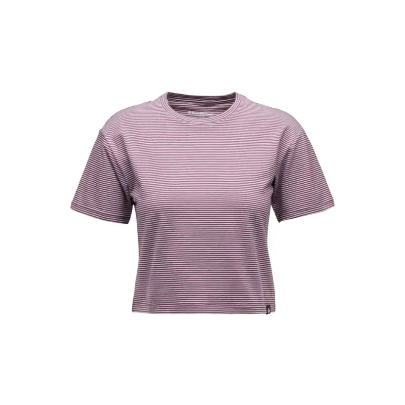 Black Diamond gestreiftes Kurzarm-T-Shirt für Frauen Black Diamond, Lila, – Produktbild 1 von 2