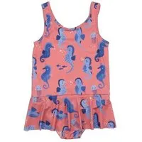 Walkiddy Mädchen Badeanzug GOTS-zertifiziert aus Bio-Baumwolle, rosa mit sommerlichem Print – Walkiddy, weich, elastisch & hautfreundlich – Produktbild 1 von 1