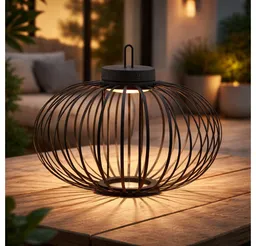 JUST LIGHT JUST LIGHT LED Außen-Tischleuchte, LED-Leuchtmittel fest verbaut, Warmweiß, Tischlampe Pendelleuchte Außen Innen LED Touchdimmer Akku D 46 cm – Produktbild 1 von 1