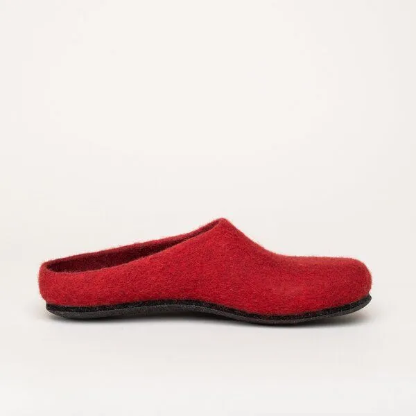Magicfelt Magicfelt Filz-Hausschuh 709 aus 100% Merino-Wolle für Damen & Herren, Mittel-rot, – Produktbild 3 von 4