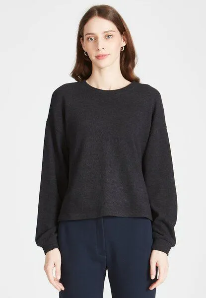 Givn Berlin Givn Berlin Sweater SAMANTHA aus recycelter Baumwolle, Dunkel grau, – Produktbild 1 von 4