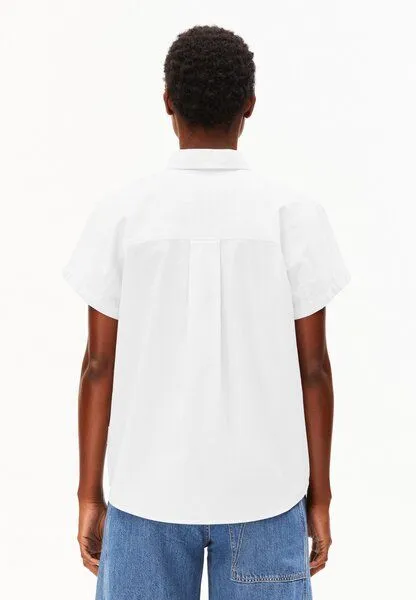ARMEDANGELS ARMEDANGELS LARISAANA Damen Bluse aus 100% Bio-Baumwolle, White, – Produktbild 2 von 4