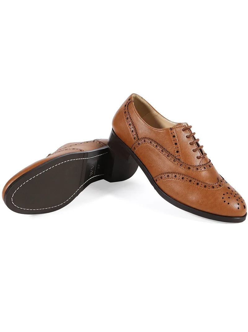Will's Vegan Store Will's Vegan Store Damen vegan Oxford Brogues Braun, Braun, – Produktbild 2 von 2
