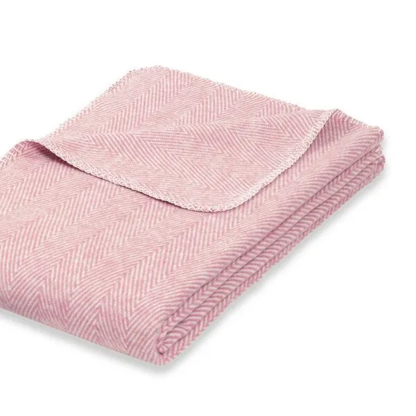 RIEMA Germany RIEMA Germany Leichte Wolldecke FINN aus weicher Bio-Baumwolle - OEKO-Tex, Rosa, – Produktbild 1 von 4