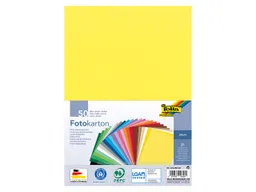 folia folia Fotokarton DIN A4, 300 g/m², sortierte Farben, 50 Blatt – Produktbild 1 von 1