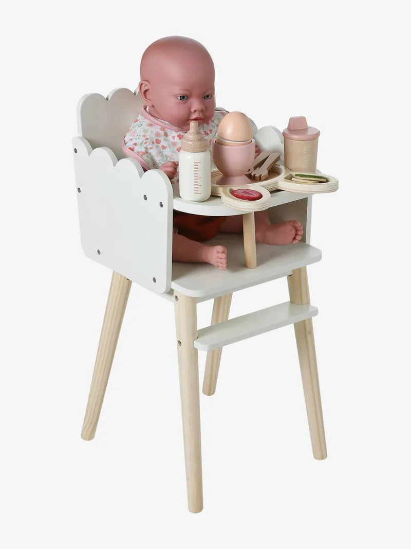 Vertbaudet Vertbaudet Puppenmahlzeit-Set Essen & Füttern Holz FSC®, Rosa, – Produktbild 3 von 4