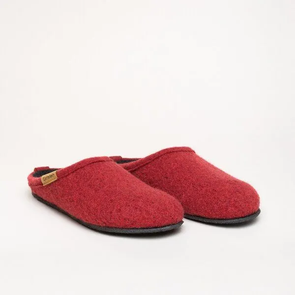 Gottstein Gottstein Filz-Hausschuh ALP-COMFORT-FE - Damen & Herren Pantoffel aus 100% Schurwolle mit Komfort-Einlagesohle, Rot, – Produktbild 1 von 3