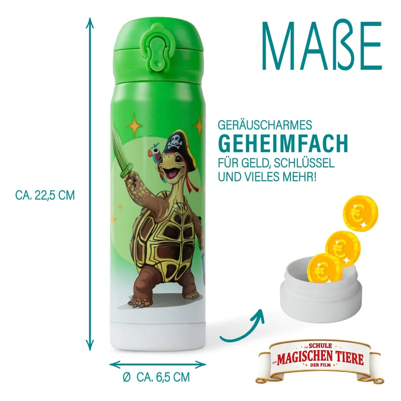 AWAVE Die Schule der Magischen Tiere Trinkflasche 380 ml Edelstahl | Grün, Henrietta – Produktbild 2 von 3