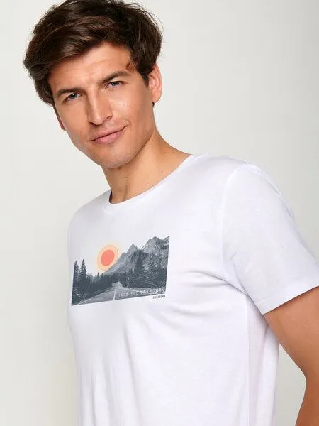 GreenBomb GREENBOMB Into Unknown Guide - Sportliches T-Shirt aus Bio-Baumwolle / hochwertiger Print / GOTS / Fair & Vegan, Weiß (weiß), – Produktbild 2 von 4