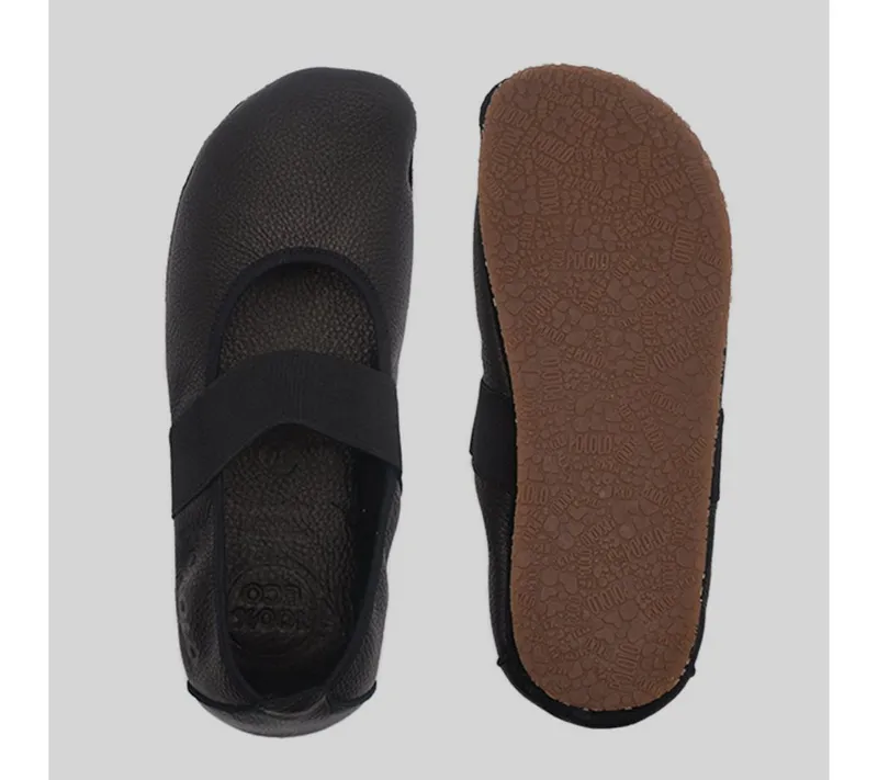 Pololo Pololo Barfuß Ballerina Kaya, Damen Barfußschuh aus natürlich gegerbtem Leder, Schwarz, – Produktbild 3 von 5